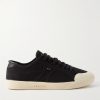 Logo-Print Leather-Trimmed Canvas Sneakers Logo-Print Leather-Trimmed Canvas Sneakers