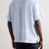 Angelo Camp-Collar Linen Shirt - BK