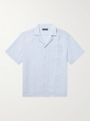 Angelo Camp-Collar Linen Shirt Angelo Camp-Collar Linen Shirt