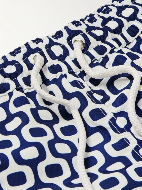 Slim-Fit Short-Length Printed Recycled Swimshorts - E1 Slim-Fit Short-Length Printed Recycled Swimshorts - E1