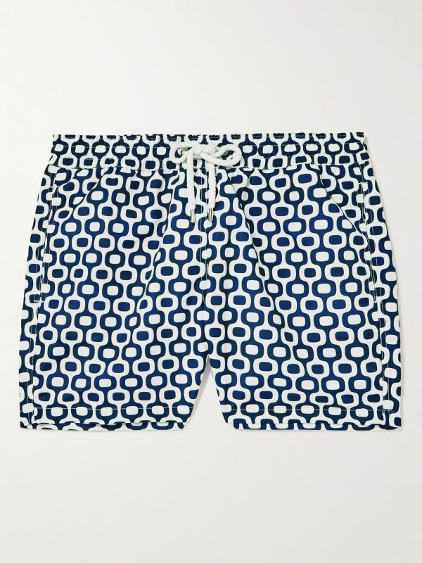 Slim-Fit Short-Length Printed Recycled Swimshorts Slim-Fit Short-Length Printed Recycled Swimshorts