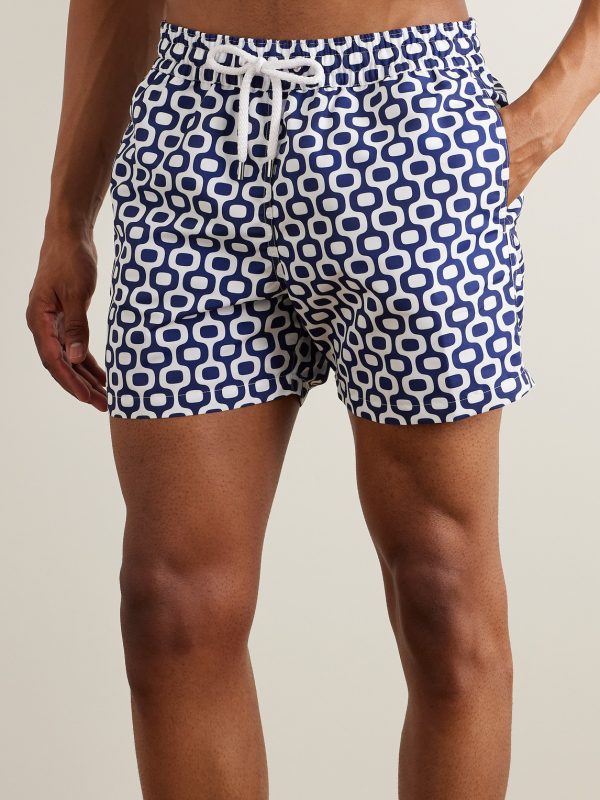 Slim-Fit Short-Length Printed Recycled Swimshorts - OU Slim-Fit Short-Length Printed Recycled Swimshorts - OU