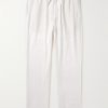 Oscar Straight-Leg Linen and Cotton-Blend Drawstring Trousers