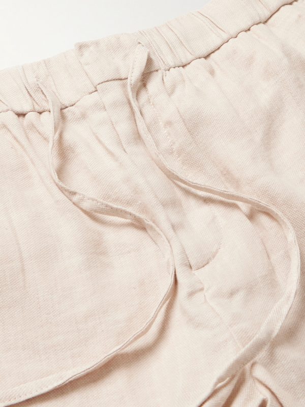 Oscar Straight-Leg Linen and Cotton-Blend Drawstring Trousers - CU Oscar Straight-Leg Linen and Cotton-Blend Drawstring Trousers - CU