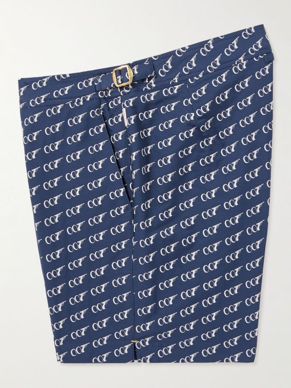 + 007 Bulldog Mid-Length Printed Swim Shorts - E1 + 007 Bulldog Mid-Length Printed Swim Shorts - E1