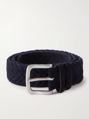 3.5cm Woven Suede Belt
