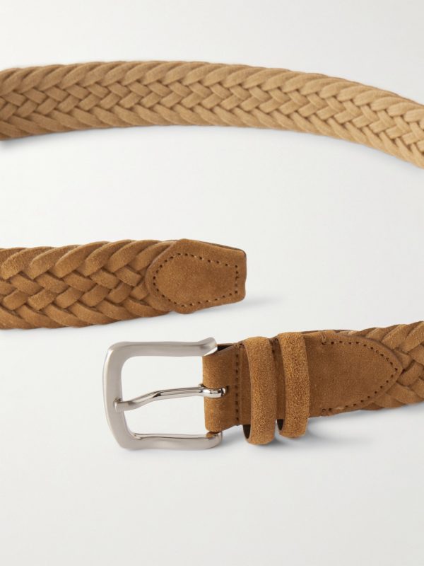 3.5cm Woven Suede Belt - CU 3.5cm Woven Suede Belt - CU