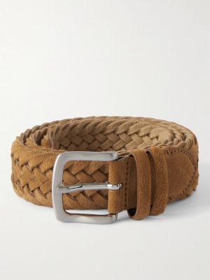3.5cm Woven Suede Belt