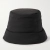 Logo-Appliquéd Padded Nylon Bucket Hat - BK
