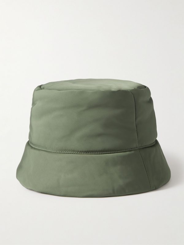 Logo-Appliquéd Padded Nylon Bucket Hat - BK Logo-Appliquéd Padded Nylon Bucket Hat - BK