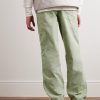 Straight-Leg Logo-Embroidered Cotton-Canvas Trousers - BK