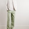 Straight-Leg Logo-Embroidered Cotton-Canvas Trousers - OU