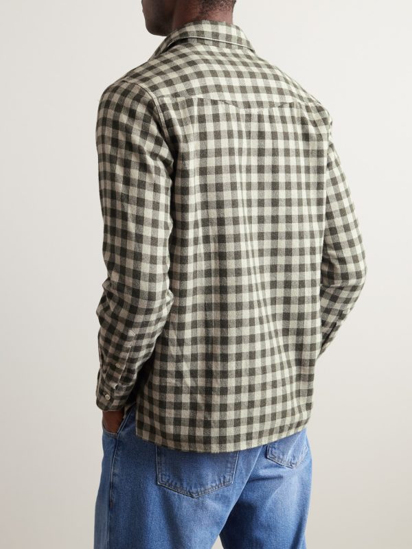 Alex Checked Herringbone Cotton Shirt - BK Alex Checked Herringbone Cotton Shirt - BK