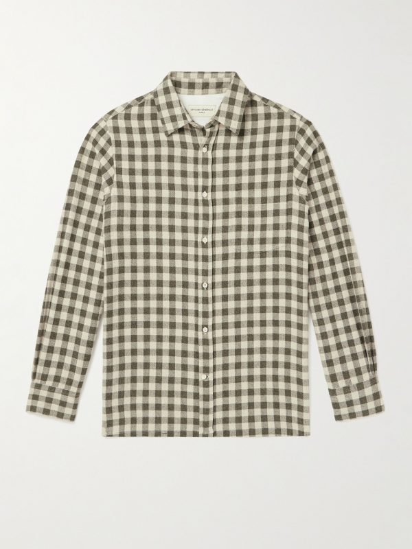 Alex Checked Herringbone Cotton Shirt Alex Checked Herringbone Cotton Shirt