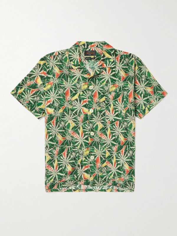 Camp-Collar Printed Cotton-Voile Shirt Camp-Collar Printed Cotton-Voile Shirt
