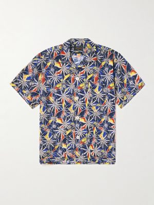 Camp-Collar Printed Voile Shirt Camp-Collar Printed Voile Shirt