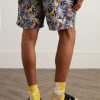 Straight-Leg Mid-Length Printed Shell Swim Shorts - BK Straight-Leg Mid-Length Printed Shell Swim Shorts - BK