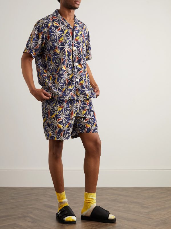 Straight-Leg Mid-Length Printed Shell Swim Shorts - OU Straight-Leg Mid-Length Printed Shell Swim Shorts - OU