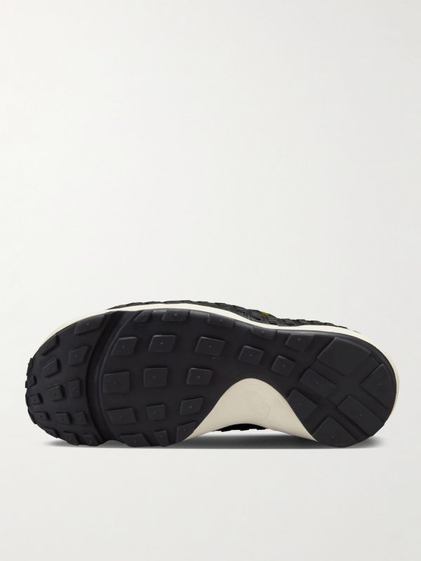Air Footscape Stretch-Knit and Croc-Effect Leather Sneakers - E1 Air Footscape Stretch-Knit and Croc-Effect Leather Sneakers - E1