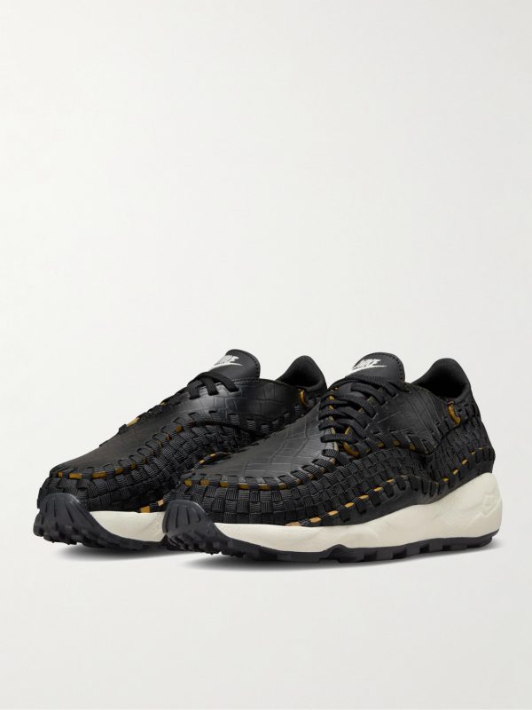 Air Footscape Stretch-Knit and Croc-Effect Leather Sneakers - FR Air Footscape Stretch-Knit and Croc-Effect Leather Sneakers - FR