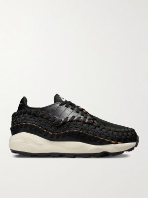 Air Footscape Stretch-Knit and Croc-Effect Leather Sneakers Air Footscape Stretch-Knit and Croc-Effect Leather Sneakers