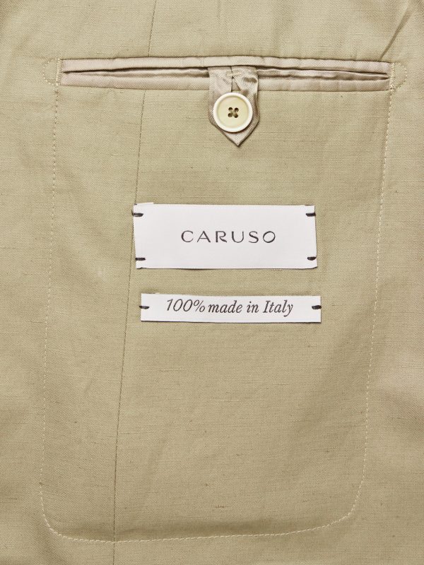 Aida Slim-Fit Cropped Cotton and Linen-Blend Suit Jacket - E2 Aida Slim-Fit Cropped Cotton and Linen-Blend Suit Jacket - E2