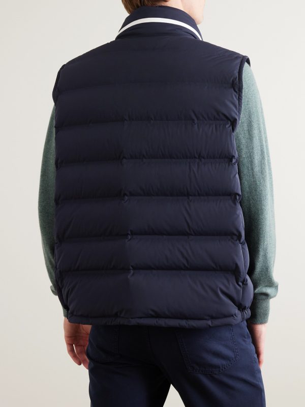 Quilted Shell Hooded Down Gilet - BK Quilted Shell Hooded Down Gilet - BK