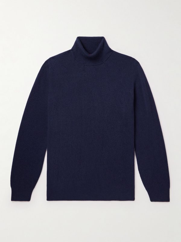 Ribbed Cashmere Rollneck Sweater Ribbed Cashmere Rollneck Sweater