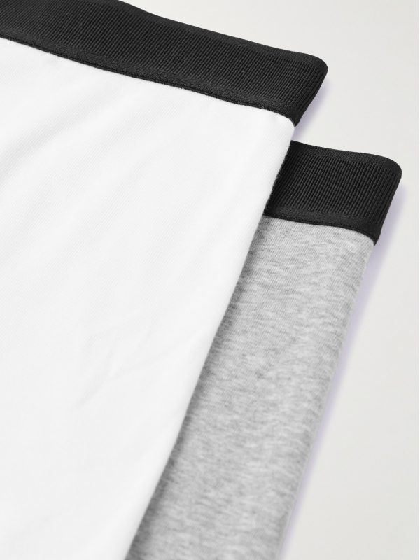 Two-Pack Stretch-Cotton Jersey Boxer Briefs - CU Two-Pack Stretch-Cotton Jersey Boxer Briefs - CU