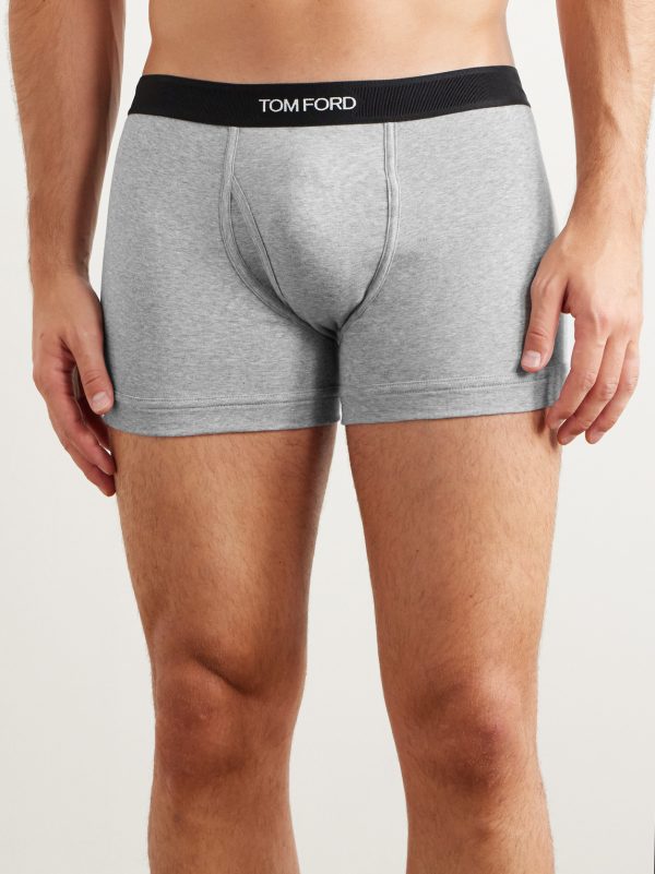 Two-Pack Stretch-Cotton Jersey Boxer Briefs - OU Two-Pack Stretch-Cotton Jersey Boxer Briefs - OU