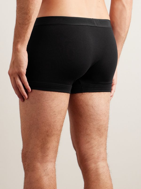 Two-Pack Stretch-Cotton Jersey Boxer Briefs - BK Two-Pack Stretch-Cotton Jersey Boxer Briefs - BK