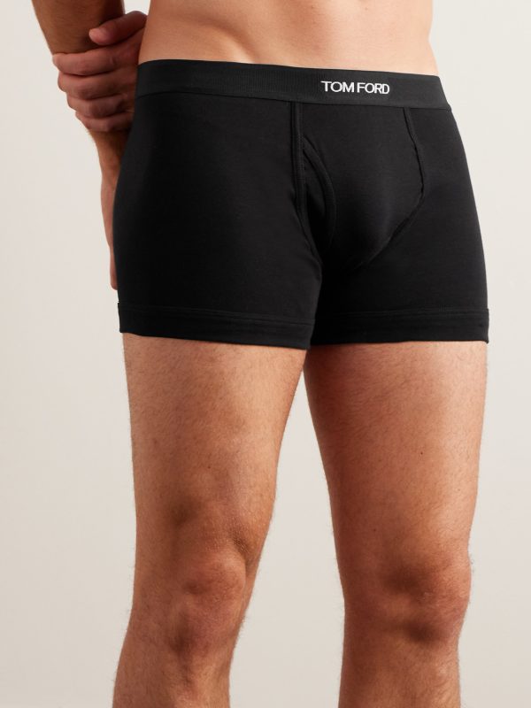 Two-Pack Stretch-Cotton Jersey Boxer Briefs - OU Two-Pack Stretch-Cotton Jersey Boxer Briefs - OU
