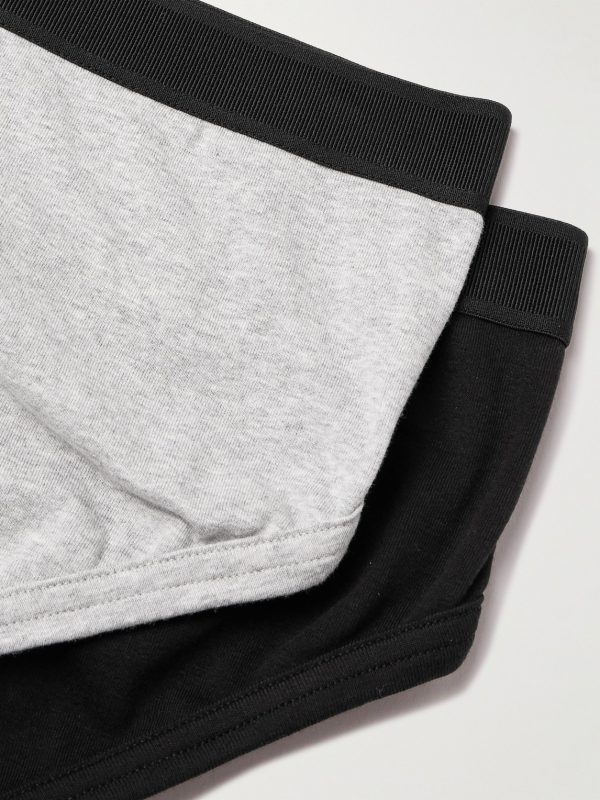 Two-Pack Stretch-Cotton and Modal-Blend Briefs - CU Two-Pack Stretch-Cotton and Modal-Blend Briefs - CU
