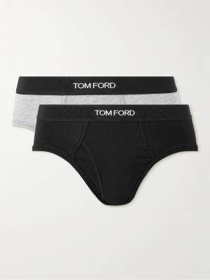 Two-Pack Stretch-Cotton and Modal-Blend Briefs Two-Pack Stretch-Cotton and Modal-Blend Briefs