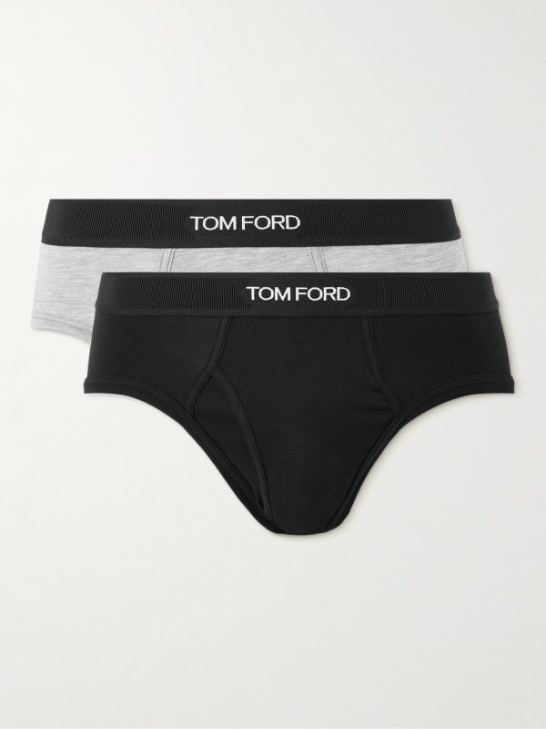 Two-Pack Stretch-Cotton and Modal-Blend Briefs Two-Pack Stretch-Cotton and Modal-Blend Briefs