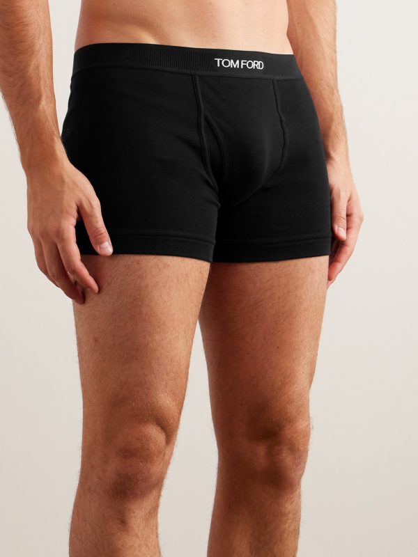 Two-Pack Stretch-Cotton Jersey Boxer Briefs - OU Two-Pack Stretch-Cotton Jersey Boxer Briefs - OU