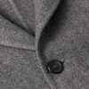 Unstructured Double-Faced Herringbone Wool Car Coat - CU