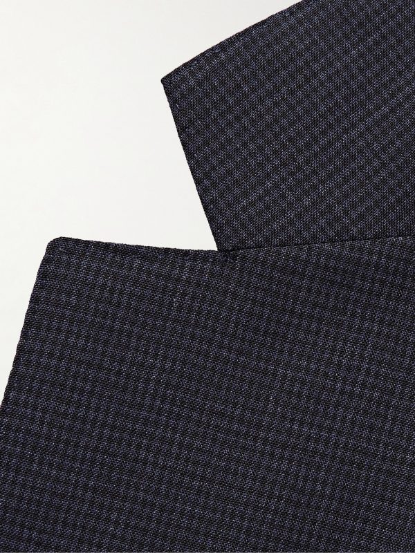 Slim-Fit Micro-Checked Wool-Blend Suit Jacket - E1 Slim-Fit Micro-Checked Wool-Blend Suit Jacket - E1