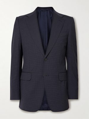 Slim-Fit Micro-Checked Wool-Blend Suit Jacket Slim-Fit Micro-Checked Wool-Blend Suit Jacket