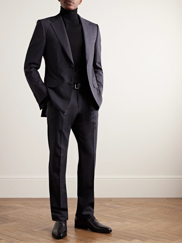 Slim-Fit Micro-Checked Wool-Blend Suit Jacket - OU Slim-Fit Micro-Checked Wool-Blend Suit Jacket - OU