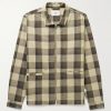 Signal Checked Linen and Cotton-Blend Blouson Jacket Signal Checked Linen and Cotton-Blend Blouson Jacket