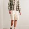Signal Checked Linen and Cotton-Blend Blouson Jacket - OU Signal Checked Linen and Cotton-Blend Blouson Jacket - OU