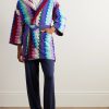 Chantal Striped Cotton-Terry Jacquard Hooded Robe - OU Chantal Striped Cotton-Terry Jacquard Hooded Robe - OU