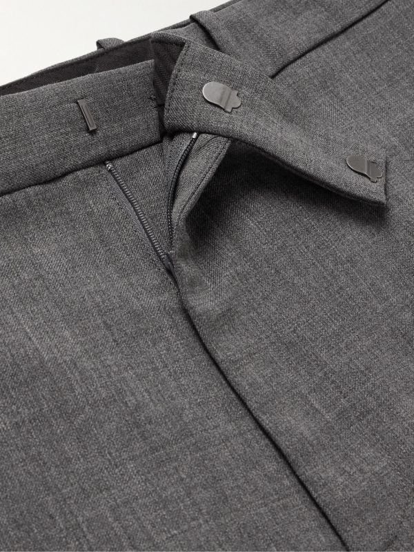 Tel Aviv Tapered Cropped Virgin Wool-Twill Trousers - E1 Tel Aviv Tapered Cropped Virgin Wool-Twill Trousers - E1