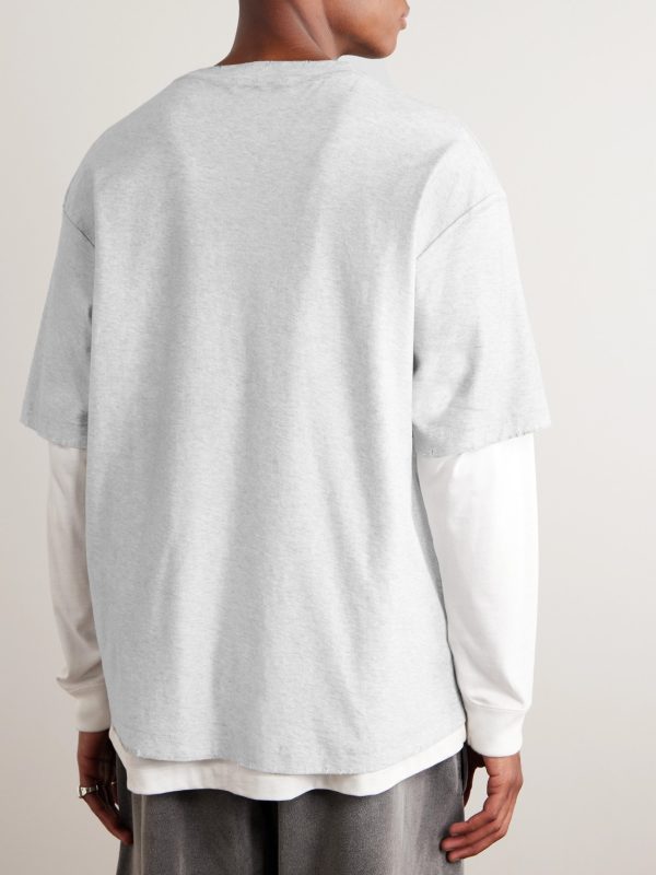 Exford Distressed Logo-Print Organic Cotton-Jersey T-Shirt - BK Exford Distressed Logo-Print Organic Cotton-Jersey T-Shirt - BK