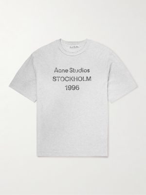 Exford Distressed Logo-Print Organic Cotton-Jersey T-Shirt Exford Distressed Logo-Print Organic Cotton-Jersey T-Shirt