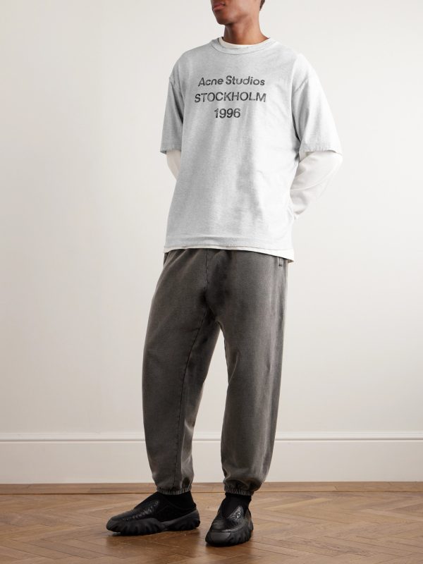 Exford Distressed Logo-Print Organic Cotton-Jersey T-Shirt - OU Exford Distressed Logo-Print Organic Cotton-Jersey T-Shirt - OU