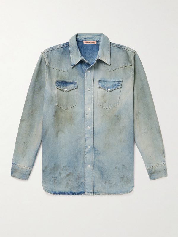 Karty Distressed Denim Overshirt