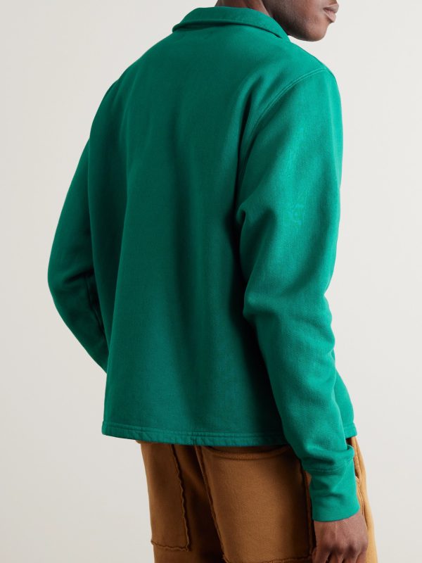 Yacht Heavyweight Structured-Fleece Cotton-Jersey Half-Zip Sweatshirt - BK Yacht Heavyweight Structured-Fleece Cotton-Jersey Half-Zip Sweatshirt - BK