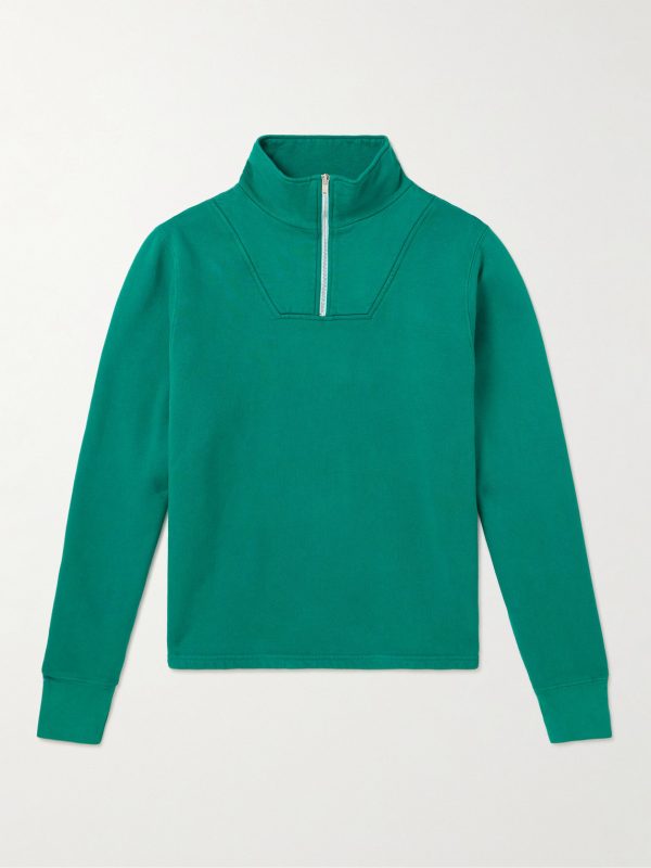 Yacht Heavyweight Structured-Fleece Cotton-Jersey Half-Zip Sweatshirt Yacht Heavyweight Structured-Fleece Cotton-Jersey Half-Zip Sweatshirt